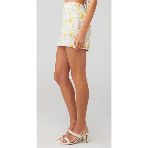 $135 For Love & Lemons AIKO MINI SKIRT HIGH WAIST Size XS - Picture 2 of 7